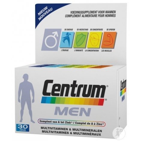 Centrum MEN 13 Vitamines + 11 Minéraux et Oligo-Elément x30 Comprimés pas cher, discount