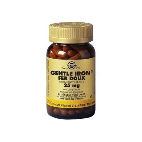 Solgar Gentle Iron Fer Doux 25 mg 90 Gélules pas cher, discount