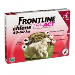 Frontline Tri-Act Chiens 40 à 60 Kg x 3 Pipettes 6ml