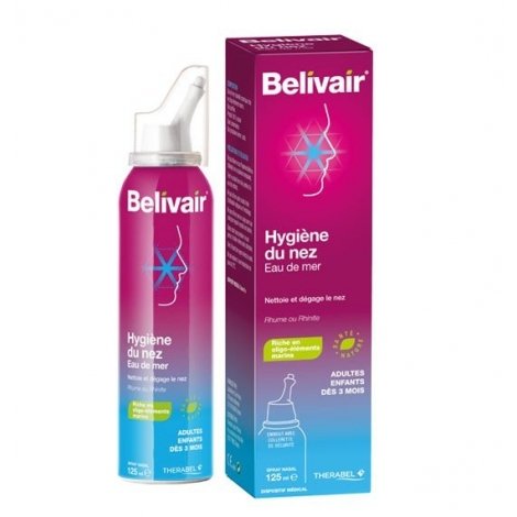 Belivair Hygiène du Nez Spray Nasal Isotonique 125ml pas cher, discount