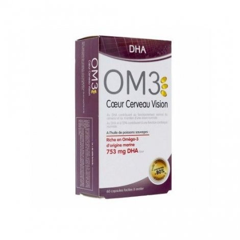 OM3 DHA Coeur Cerveau Vision 60 Capsules pas cher, discount