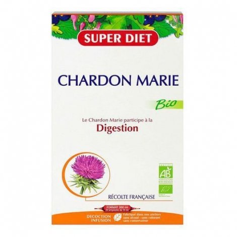 Superdiet Chardon Marie Bio 20 Ampoules pas cher, discount
