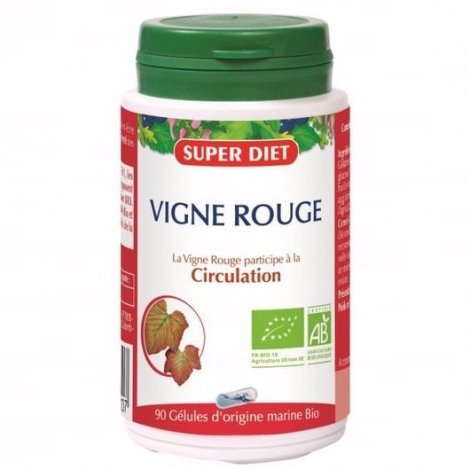 Superdiet Vigne Rouge Bio Circulation 90 Gélules pas cher, discount