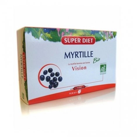 Superdiet Myrtille Bio Vision 20 Ampoules pas cher, discount