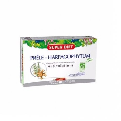 Superdiet Prêle Harpagophytum Bio Articulations 20 Ampoules pas cher, discount