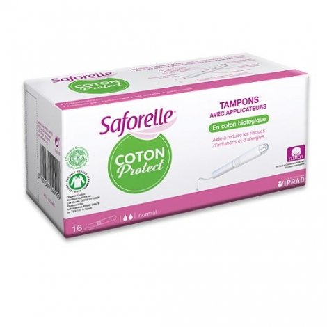 Saforelle Coton Protect Tampons+Applicateurs x16 pas cher, discount