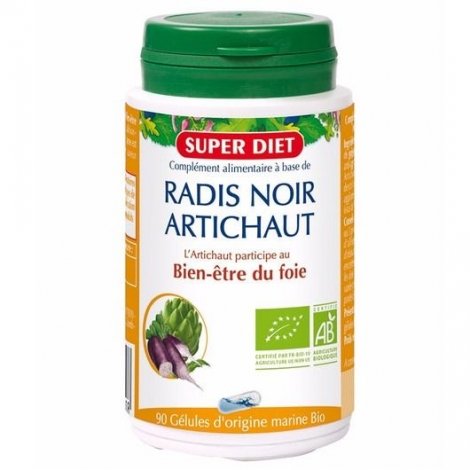 Superdiet Radis Noir Artichaut Bio Digestion 90 Gélules pas cher, discount
