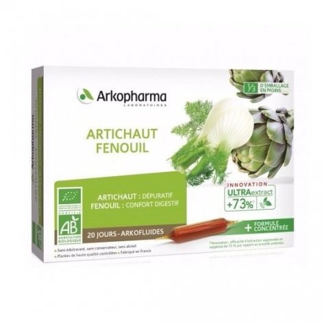 Arkopharma Arkofluides Artichaut Fenouil 20 x 10ml pas cher, discount