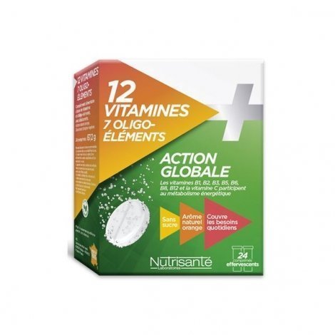 Nutrisanté 12 Vitamines + 7 Oligo Eléments x 24 Comprimés pas cher, discount