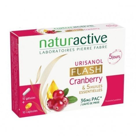 NaturActive Urisanol Flash Confort Urinaire 10 gélules + 10 capsules pas cher, discount