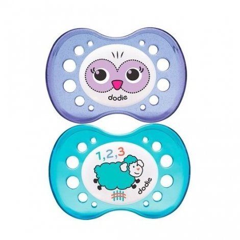 DODIE Duo sucettes +18 mois nuit anatomiques Minnie silicone REF
