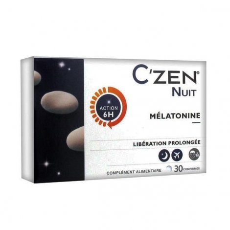 Bausch & Lomb C'Zen Nuit Mélatonine x30 Comprimés pas cher, discount