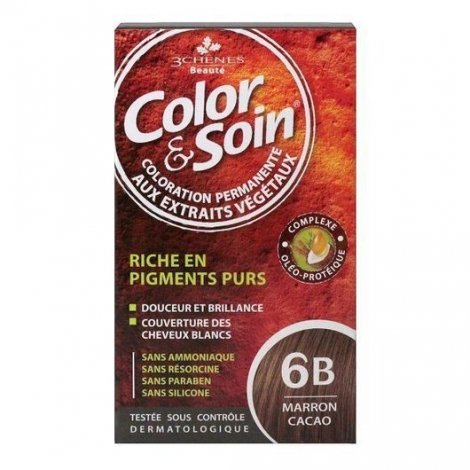 3 Chênes Color & Soin Coloration Permanente Marron Cacao 6B pas cher, discount