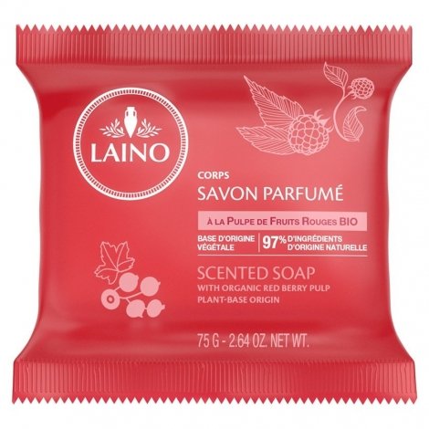 Laino Savon Corps Parfumé Pulpe de Fruits Rouges BIO 75g pas cher, discount