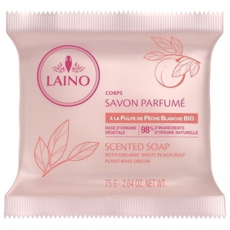 Laino Savon Corps Parfumé à la Pulpe de Pêche Blanche BIO 75g pas cher, discount