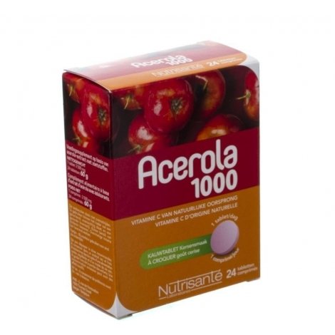 Acerola 1000mg 24 comprimés croquants pas cher, discount
