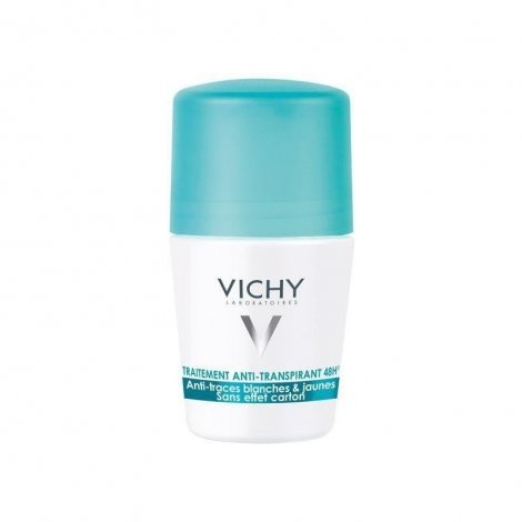 Vichy Déodorant Traitement Anti-Transpirant 48H Anti-Traces Blanches et Jaunes Roll-On 50ml pas cher, discount