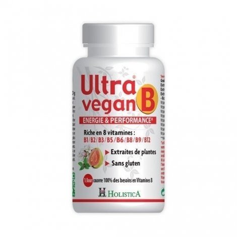 Holistica Ultra Vegan B Energie & Performance x30 Comprimés pas cher, discount