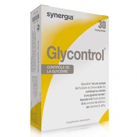 Synergia Glycontrol 30 comprimés  pas cher, discount