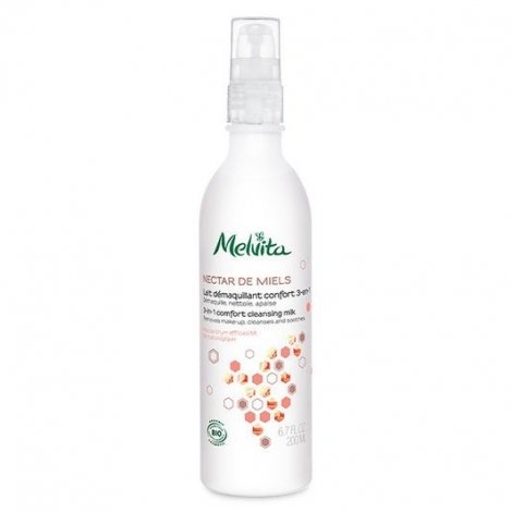 Melvita Nectar De Miels Lait Démaquillant Confort 3-En-1 Bio 200ml pas cher, discount