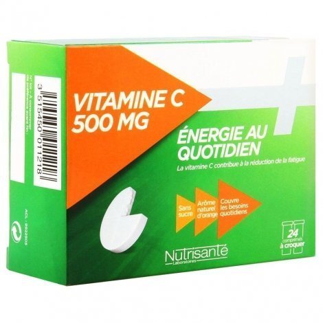 Nutrisante Vitamine C 500 mg Energie au Quotidien 24 Comprimés à Croquer pas cher, discount