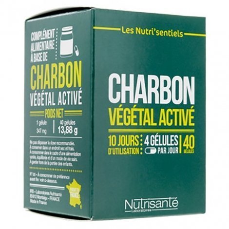 Charbon Vegetal Activé  40 gélules pas cher, discount