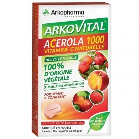 Arkopharma Arkovital Acérola-1000 30 comprimés pas cher, discount