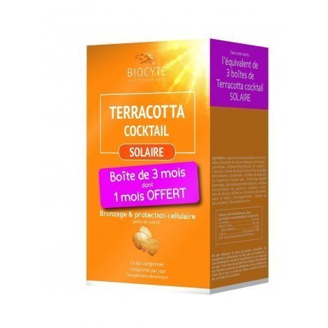 Biocyte Pack Terracotta Cocktail Solaire 90 comprimés pas cher, discount