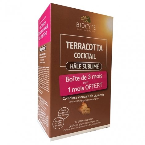 Biocyte Terracotta Cocktail Hâle Sublimé 90 Gélules (3 mois dont 1 OFFERT) pas cher, discount