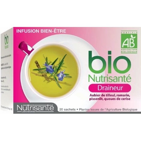 Nutrisante Infusion bio : Draineur x20 sachets pas cher, discount
