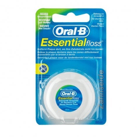 Oral-B Essential Floss Fil Dentaire Ciré Goût Menthe 50m pas cher, discount