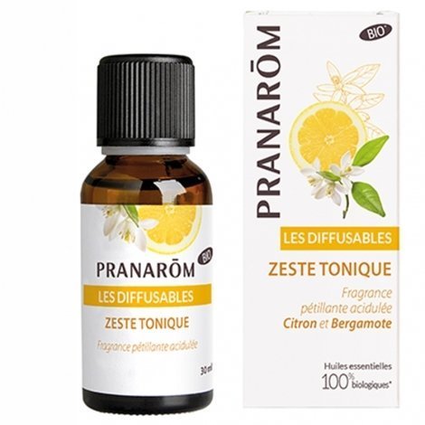 Pranarom Les Diffusables Zeste Tonique Citron et Bergamote Bio 30ml pas cher, discount