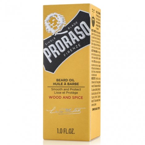 Proraso Huile à Barbe Wood and Spice 30ml pas cher, discount