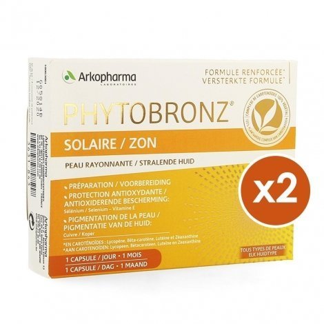 Arkopharma Phytobronz Solaire Promopack 2 mois 2x30 capsules pas cher, discount