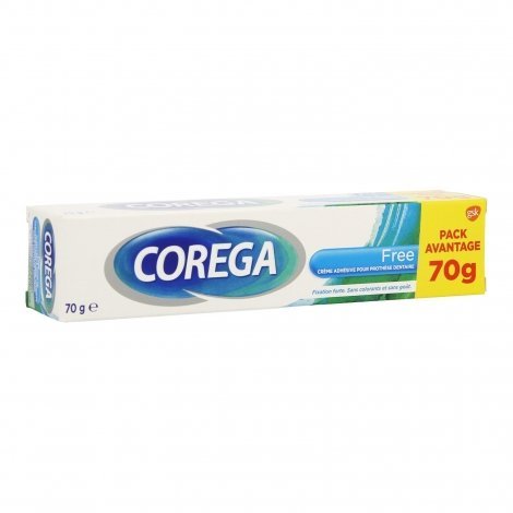 Corega Free Crème Adhésive Prothèse Dentaire Pack Avantage 70g pas cher, discount