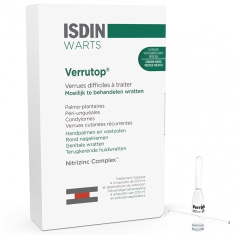 Isdin Verrutop Warts Solution ampoules 4x0,1ml pas cher, discount