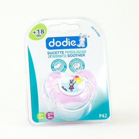 Dodie Sucette Physiologique Silicone  +18 mois Lapin pas cher, discount