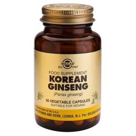 Solgar Ginseng Coréen 50 gélules végétales pas cher, discount