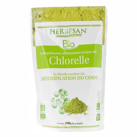 Herbesan Bio Chlorelle Poudre Détoxification Corps 200g pas cher, discount