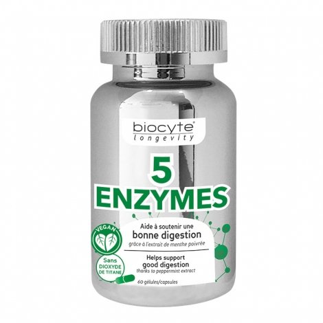 Biocyte 5 Enzymes 60 capsules pas cher, discount