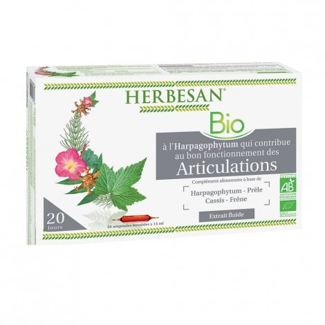 Herbesan Harpagophytum Articulations Bio 20 ampoules de 15 ml pas cher, discount