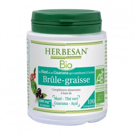 Herbesan Maté Brûle-Graisse Bio 100 comprimés  pas cher, discount