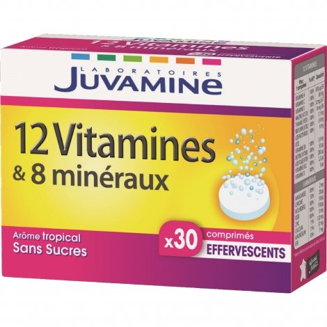 Juvamine 12 Vitamines + 8 Minéraux 30 comprimés effervescents  pas cher, discount