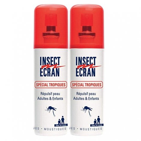 Insect Ecran Spécial Tropiques Répulsif Peau Adultes & Enfants Spray 2 x 75ml pas cher, discount