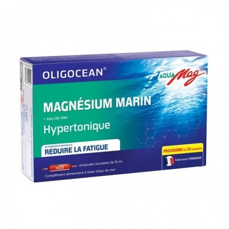 Oligocean Aquamag Magnésium Marin Hypertonique 20 ampoules de 15ml  pas cher, discount