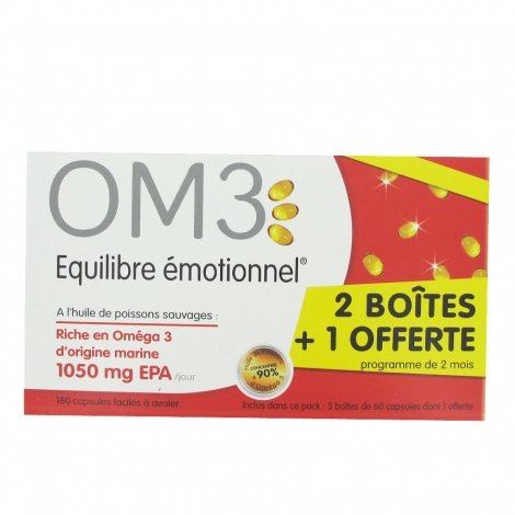 OM3 Equilibre Emotionnel 2+1 OFFERTE 3 x 60 capsules   pas cher, discount