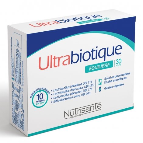 Nutrisanté Ultrabiotique Equilibre 30 gélules pas cher, discount