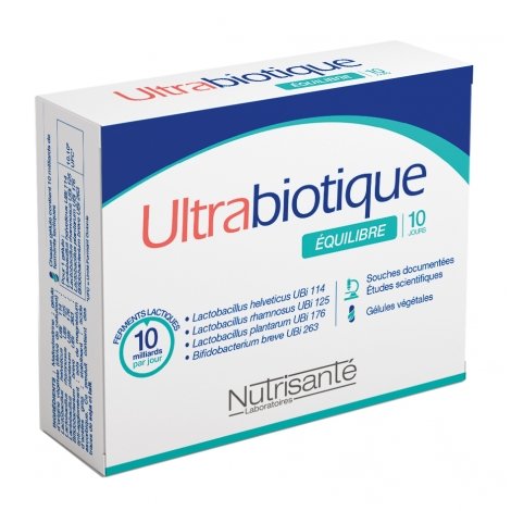 Nutrisanté Ultrabiotique Equilibre 10 gélules pas cher, discount