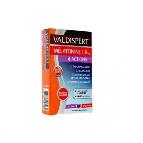 Valdispert Mélatonine 1,9mg 4 actions 30 capsules pas cher, discount