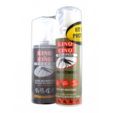 Cinq Sur Cinq Kit Haute Protection - Lotion 75ml + Spray 100ml pas cher, discount
